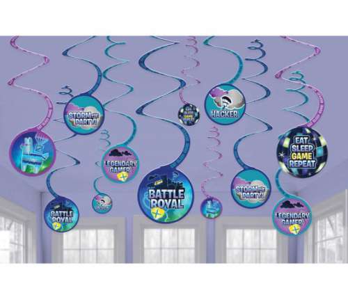 Fortnite Battle Royal Hanging Swirl Decorations - Click Image to Close